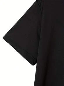 Men's Basic T-Shirt, Versatile Top, Men's Summer Clothing - Black - View 3