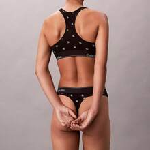 Calvin Klein Calvinklein Icon Cotton Modal Unlined Bralette QF8493 - Diamond Black Logo - View 4