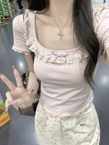 Women Tops - Pink - View 2