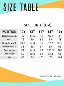 Teen Girl Knight Print Colorblock Long Sleeve T-Shirt And Pants Casual Daily Outfit - Royal Blue - View 9