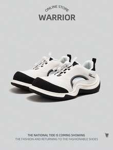 WARRIOR 1双运动型低帮厚底休闲鞋 - 白黑 - 查看 5