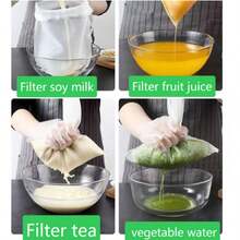 10/5/1 pieza Bolsa de malla de tela para colar, Bolsa de filtro de malla multifuncional blanca moderna para cocina, Juego de colador de cocina con malla fina, Herramientas y accesorios de cocina esenciales, Un regalo de herramientas de cocina imprescindible para chefs en casa - Blanco - Ver 6