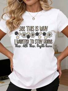 Mira, por esto quería quedarme en casa. Esta camiseta es adecuada para uso casual y deportivo. - Blanco - Ver 7