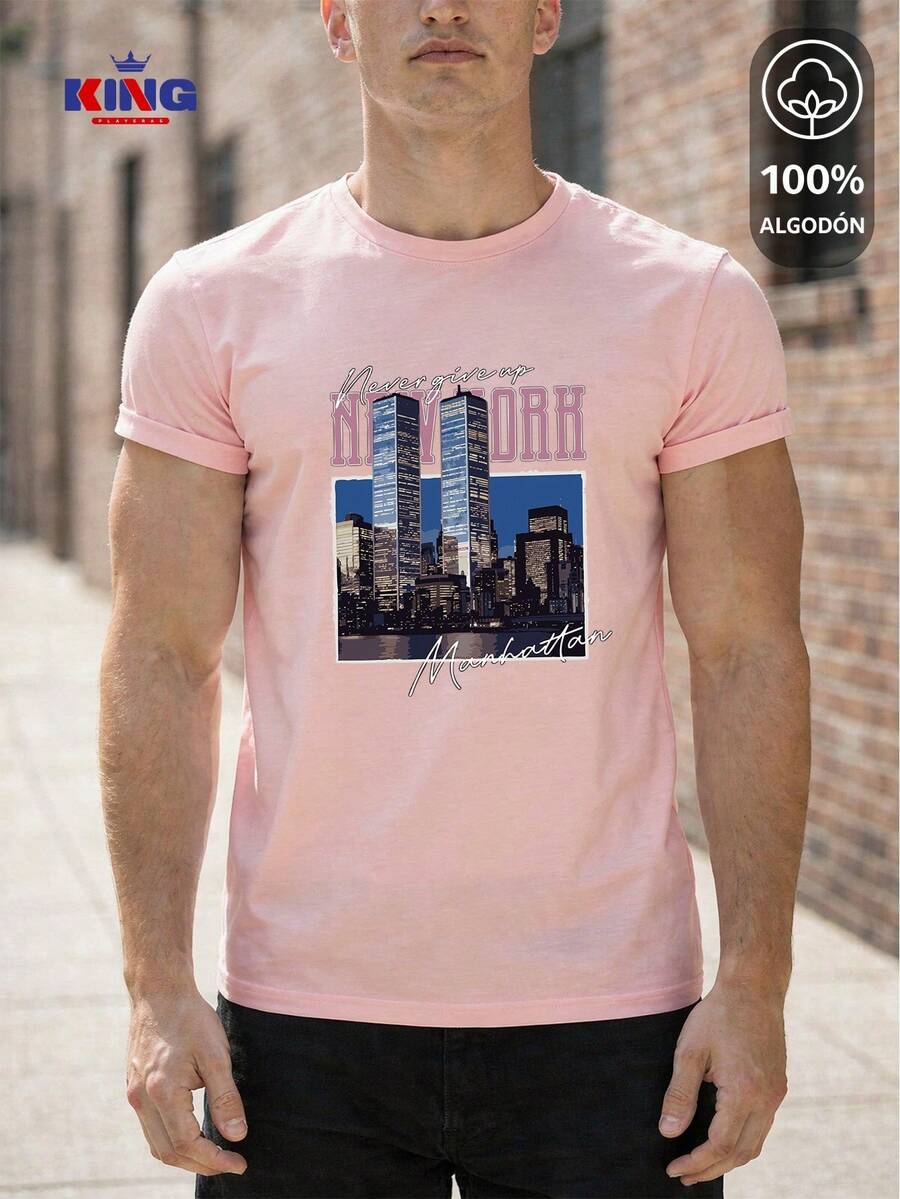 King T-shirt Men T-Shirts - Pink - View 1