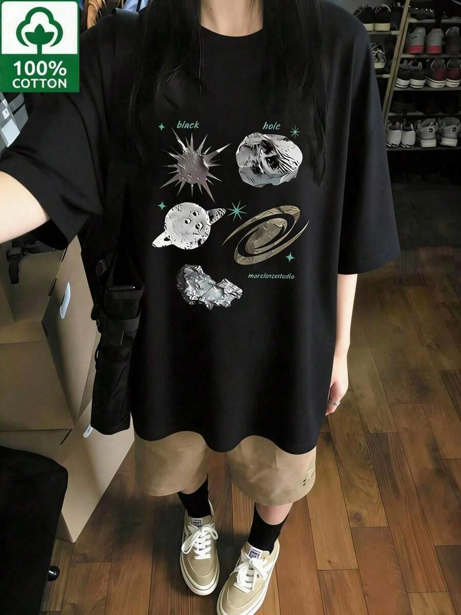 Women T-Shirts - Black - View 1