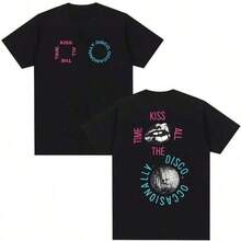 Camisetas de la gira ocasional Kiss All Time Disco de Harry S-Tyles 2026, moda de lujo pop de verano para hombres y mujeres - Negro - Ver 6