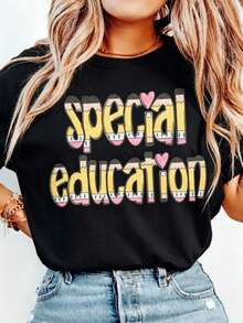 Camiseta para Maestro de Educación Especial, Camiseta para Equipo de Maestros, Camiseta para Regreso a Clases, Camiseta para Maestro de Educación Especial, Regalo para Maestro Nuevo - Negro - Ver 1