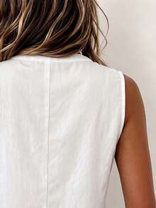 Women Plus Size Sports Dresses - Blanco - View 4