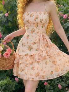 MOD Short Dress – Romantic Halter Neckline, Modern Design – Perfect For Parties Or Dates - Yellow - View 12