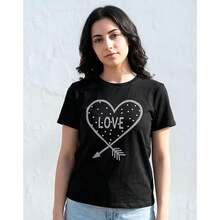 Playera Mujer Moda Camiseta Negro Stfashion 68705602 - Negro - Ver 1
