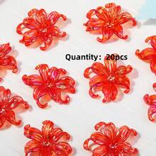 10/20/40pcs 40mm Acrylic Transparent Iridescent AB Iris Flower Handmade DIY Vintage Jewelry Accessories Loose Beads - Iris - View 11
