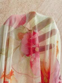 Vestido de verano/primavera casual para vacaciones, boda en la playa, invitado de boda, graduación, brunch, elegante vestido bohemio tropical con volantes, voluminoso, estampado de leopardo, diseño espalda descubierta - Multicolor 2 - Ver 3