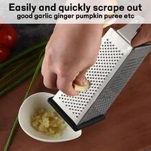 1set Stainless Steel, With Four Sides For Zucchini, Carrots, And Cheese,Potato Slicer, Multifunctional Kitchen Grater, Vertical Grater, Handheld Stainless Steel, Four Sided Grater, Household Kitchen Vegetable And Fruit Grater, - Multicolor - View 7