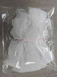 1.2英吋寬蕾絲飾邊緞帶，復古白色蕾絲飾邊緞帶，蕾絲布料裝飾邊，棉質緞帶鏤空邊，適用於聖誕禮物包裝、婚禮花束裝飾、緞帶蝴蝶結裝飾、禮物包裝 - 多色 - 查看 9