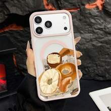 マグネット式黄ばみ防止 | 高級感あふれる2in1アクリルマグネット式スマホケース！スタイリッシュで手触りも良く、実用的な保護機能とマグネット式・耐衝撃設計を融合させた、高級感あふれるケースです。 ベーグルバターケース  11  17e 手机壳  17e 手机壳 家族、恋人、友人、そして子供たちへのプレゼントに最適です。  17 Pro/13 Pro Max/15/14 Plus/16e/11 Pro Max/17e/12/16/14 Pro Max/ 13 pro/15 Pro Max/12 Pro Max/14 Pro/16 Pro Max/14/Apple  Air/15 Pro/16 Plus/13/16 Pro/15 Plus/17 Pro Max/12 Pro/17/11 Pro - ピンク - チェックする 24