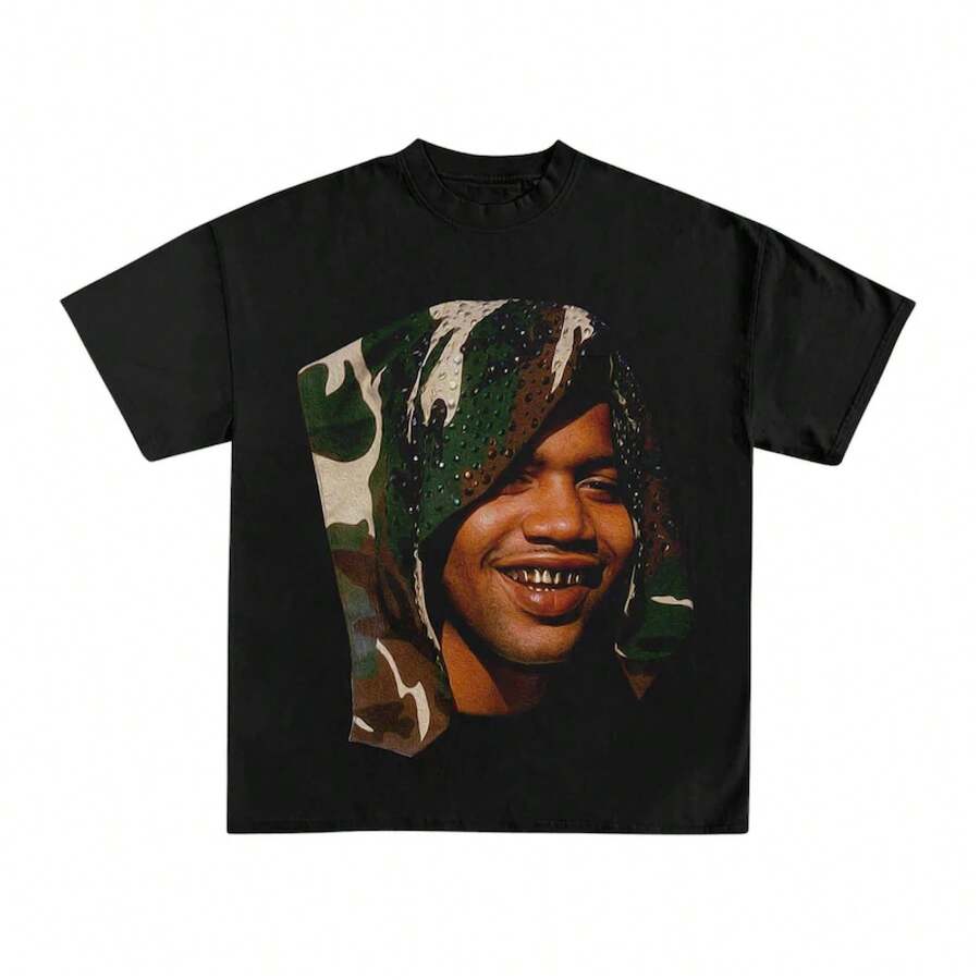 Camiseta juvenil - Camiseta de rapero juvenil - Camiseta de chicos geniales - Camiseta de concierto - Negro - Ver 1