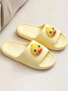 Yellow Duck Slippers, Fashionable Unisex Flat Slippers, Lightweight & Comfortable EVA Slippers - Yellow - View 6