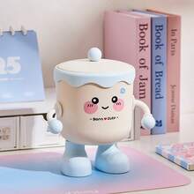 1pc Multi-Color Cute Mini Desktop Trash Can With Lid, Small Item Storage Bin For Office Home Desktop Garbage Disposal, Compact Organizer Container For Desk Bedroom Living Room Clutter Organization - View 6