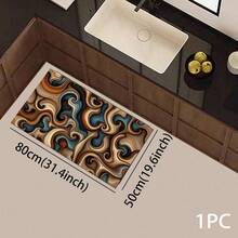 1pc Printed Pattern Rug, Long Doormat Series, Indoor Entrance Mat, Bedroom Bedside Mat, Kitchen Mat, Suitable For Living Room, Laundry Room, Bathroom - Multicolor - View 15