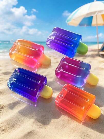 Mini juguete de estrés en forma de helado de crema helada y paleta de hielo con efecto degradado, decoración de escritorio, regalo creativo para amigos y compañeros de clase