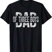 Birthday Twins' Dad T-Shirt: Cute Twins Celebrating Dad - 黑色 4 - View 11