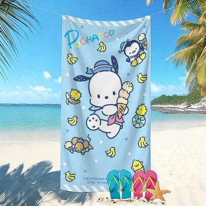SANRIO 1 Khăn tắm biển dễ thương: Được làm từ chất liệu sợi microfiber siêu mềm và có họa tiết hoạt hình đáng yêu. Chiếc khăn bền, nhanh khô này rất lý tưởng để sử dụng ở bãi biển, hồ bơi hoặc trung tâm giải trí. Chống cát và chống nắng, nhẹ và thoải mái - lý tưởng cho các hoạt động như lướt sóng, bơi lội, yoga và nhiều hơn nữa.