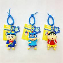 MINISO Crayon Shin-Chan Cartoon Keychain With Playful Expressions, Ideal For Backpack, Handbag, Or Key Decoration, Fun Collectible Accessory, Vibrant And Durable Design, Multiple Styles Available - Royal Blue - View 5