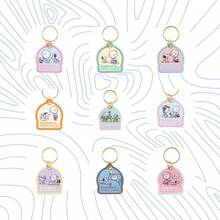 SNOOPY 1pc Japan  75th Anniversary Embroidered Keychain, Cute Cartoon Keychain, And Bag Hanger Make It Easy To Remove Message Stickers, Perfect Small Gifts For Fans, Family, And Friends, Daily Essentials[Stochastic Style] - Multicolor - View 1