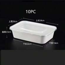 10/20/50pcs Wadah Penyimpanan Makanan yang Dapat Digunakan Kembali dengan Tutup, Kotak Bento Plastik dengan Sekat, Kotak Makan Siang, Kotak Bawa Pulang, Wadah Persiapan Makanan, Kotak Makan Siang yang Dapat Ditumpuk, Aman untuk Microwave - MultiWarna - View 10