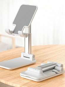 1 pieza Soporte ajustable y plegable para teléfono y tableta, universal para teléfonos y tabletas, altura ajustable, rotación multi-ángulo, adecuado para ver videos - Soporte para teléfono - Ver 6