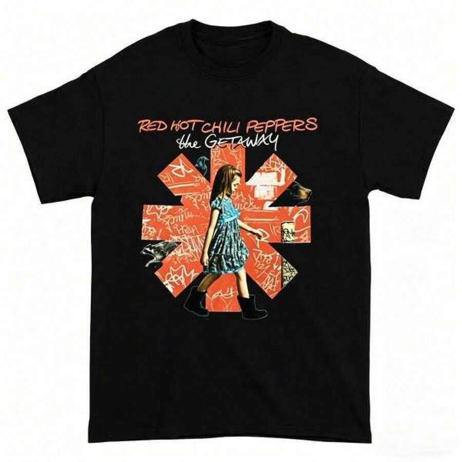 Unisex T-shirt för män, amerikansk retro rockstil, tryck med berömt band, modern och avslappnad design, urban, perfekt för rockmusikälskare 1YPFmusera gym sommaroutfit dam sommartoppar dam y2k t-shirts för män sportkläder herr sommar t-shirt kortärmad t-shirt dam streetwear dam kortärmad T-shirt - Svart - Visa 1
