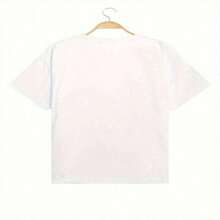 1 pieza Blusa de mujer de manga corta para verano - Camiseta casual de cuello redondo, Camiseta negra con gráfico estilizado "THEY NOT LIKE US" - Ropa urbana Camiseta casual de cuello redondo, Parte superior ligera y transpirable, Atuendo casual de primavera, verano y otoño, Blusa de manga corta para superposición - Lavable a mano y en seco Playeras gráficas para mujer Camisetas oversize para mujer - Multicolor - Ver 4