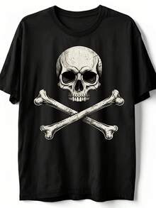 Retro T-Shirt With A Skull And Crossbones Design, Perfect For Pirates, Bikers, And Goth Enthusiasts. This Lightweight And Breathable Crew Neck T-Shirt Is Ideal For Both Men And Women. Happy Mother's Day Graphic T-Shirt For Mom, The Best Mom In The World! - 黑色 - 查看 1