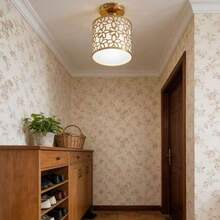 1pc Round Corridor/Hallway/Entryway/Bedroom Ceiling Light, Warm Lighting - Multicolor - View 10
