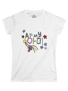 Camiseta Babydoll con Diseño Inspirado en Crayon de BT21 |   Camiseta de fan de  |   Estilo de dibujo animado lindo |   Estética de Chica Suave |   Camiseta Gráfica Juvenil - Negro - Ver 6