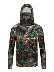 Men's Lightweight Breathable Fishing Hoodie, UV Protection Sun Protection Shirt Sports - Multicolor - View 2
