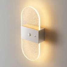 Crystal Sensor Wall Light, Acrylic Wall Light, USB Night Light, Wall Light Decoration Lighting, Wireless Wall Light, Battery Powered Alloy Design, Rechargeable Magnetic Night Light, Suitable For Hallway, Kitchen Cabinet And Room Decoration - Round Crystal - View 3