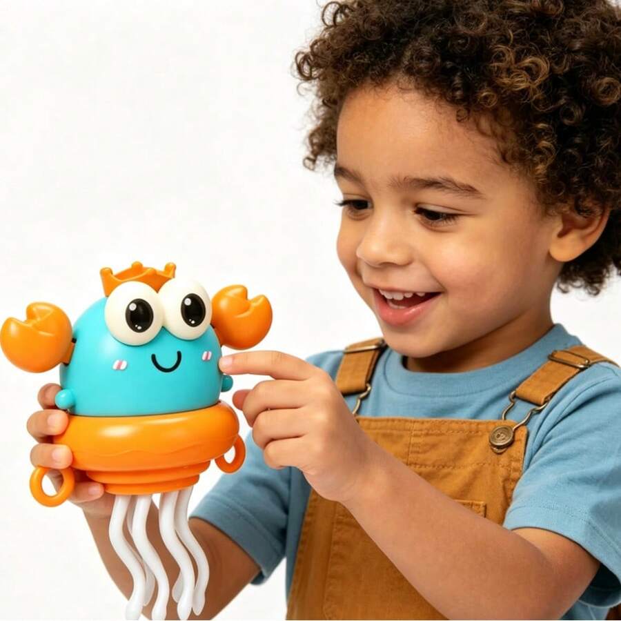 New Dancing Octopus Toy, Music Sensing Crawling Squid Toy For Babies, Visual Stimulation, Intelligence Development, Crawling, Hand-Eye Coordination, And Other Skill Training, Interactive Toy For Parent-Child Bonding And Interest Cultivation (3 AA Batteries Required)