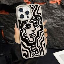 マグネット式黄ばみ防止 | 高級感あふれる2in1アクリルマグネット式スマホケース！スタイリッシュで手触りも良く、実用的な保護機能とマグネット式・耐衝撃設計を融合させた、高級感あふれるケースです。 抽象人物黑白線條画ケース  11  17e 手机壳  17e 手机壳 家族、恋人、友人、そして子供たちへのプレゼントに最適です。  14/14 Pro/12/17 Pro Max/17 Pro/16e/12 Pro/15/14 Pro Max/15 Pro/15 Plus/13/16 Pro Max/Apple  Air/ 13 pro/11 Pro Max/12 Pro Max/16/16 Plus/11 Pro/16 Pro/13 Pro Max/15 Pro Max/14 Plus/17e/17 - グレー - チェックする 20