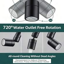 360 Degree Swivel Faucet Aerator, Kitchen Sink Filter Nozzle, Water-Saving Splash-Proof Faucet Accessory - Multicolor - View 9