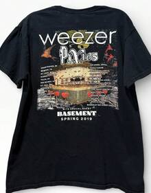 Camiseta de la gira de Weezer Pixies Basement Spring 2019, camiseta de concierto rara, todas las tallas PA11316 - Negro - Ver 6