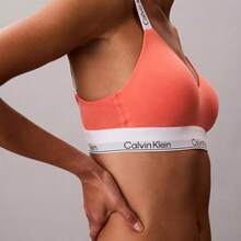 Calvin Klein Calvinklein Icon Cotton Modal Lightly Lined Bralette QF8504 - Coral Pop - 查看 6