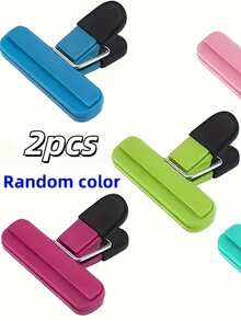 5/2pcs High-Quality Durable Clips - Transparent Plastic Acrylic Clip Stationery, Student Supplies, Jelly Clips, Multi-Functional Photo Clips, Creative Office Supplies, Exam Paper Clips, Invoice/Document Organizer, Learning Supplies, Multi-Functional Sealers | 4 Random Colors. Perfect Gift For Thanksgiving, Christmas, New Year - A - View 5