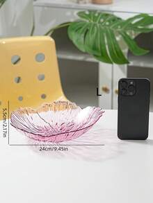 1个优雅花瓣造型高脚托盘，采用粉色PET材质，经久耐用，适合盛放零食、糖果、水果、坚果——是家居客厅装饰、婚礼和派对的理想之选。 - 粉色 - 查看 5