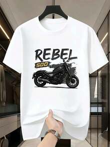 Men Plus Size T-Shirts - White - View 2