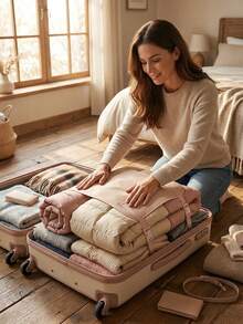Bolsas de almacenamiento plegables con compresión a prueba de polvo, organizador de gran capacidad con cubierta comprimida, reutilizable, ahorrador de espacio, solución de empaque de ropa para viajes, mudanzas, bodas, caravanas, armario, organización del hogar y armario - Multicolor - Ver 3