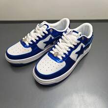A BATHING APE Bape 休闲运动鞋,撞色星形标志亮面休闲鞋 - 寶藍鏡面 - 查看 7