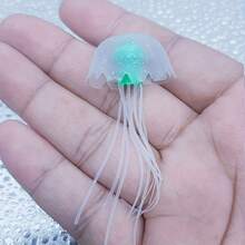 3件組螢光夜光逼真水母水族箱裝飾，鮮豔螢光漂浮水母，人造珊瑚礁飾品 - A - 查看 12