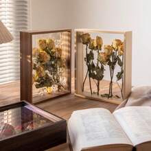 1pc Modern Minimalist Dried Flower Photo Frame, 3D Hollow Photo Frame DIY Display Stand Decoration Floating Frame, Wedding Anniversary Birthday Graduation Gift, Wall-Mounted Display (Frame Only) - Transparent Photo Frame - View 9
