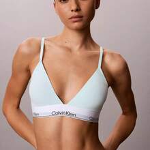 Calvin Klein Icon Cotton Modal Lightly Lined Triangle Bralette QF8498 - Feel The Mint - 查看 1